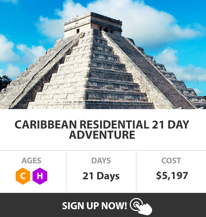 21 day summer residential caribbean adventure for high school and college students