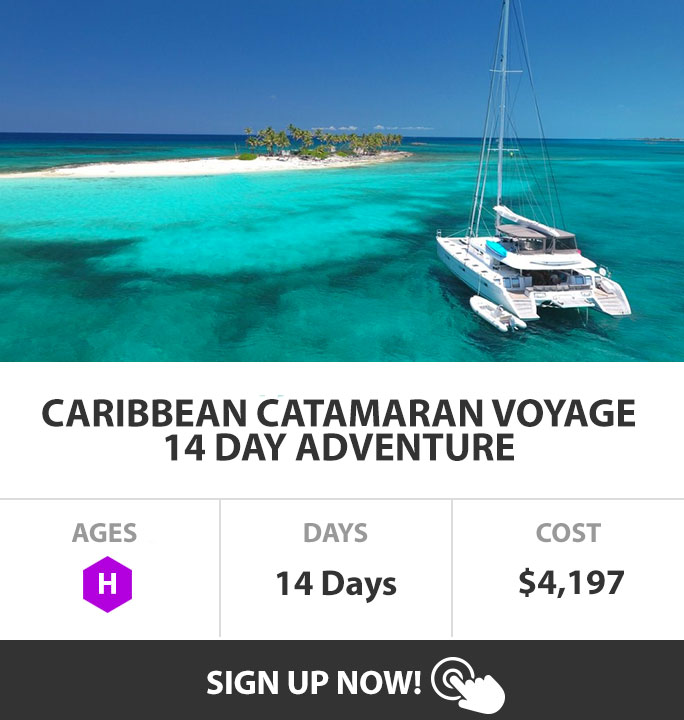 14 day catamaran diving voyage summer program in the Caribbean for High School students